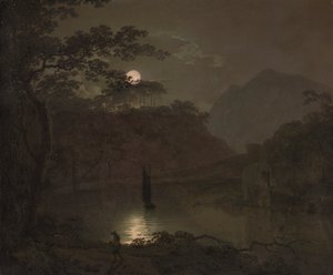 Um lago por Moonlightfinnish tekijältä Joseph Wright of Derby