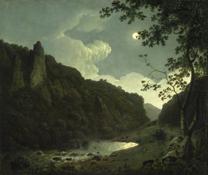 Dovedale kuunvalossa tekijältä Joseph Wright of Derby