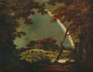 Maisema sateenkaariefektillä, 1794, 1930. tekijältä Joseph Wright of Derby