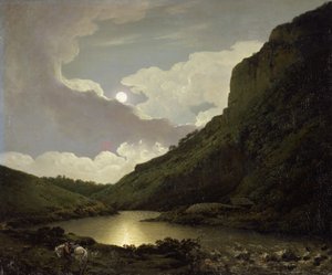 Moonlightin Matlock Tor, n. 1777-80 (öljy kankaalle) tekijältä Joseph Wright of Derby