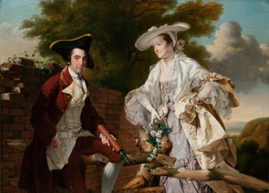 Muotokuva Peter Perez Burdettista ja hänen ensimmäisestä vaimostaan Hannahista, 1765 tekijältä Joseph Wright of Derby