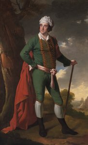 Miehen muotokuva, joka tunnetaan "intialaisena kapteenina" tekijältä Joseph Wright of Derby