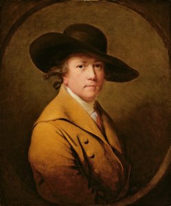 Omakuva, n. 1780 (öljy kankaalle) tekijältä Joseph Wright of Derby