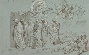Jumala kutsuu Nooan ja hänen perheensä arkkiin, 1827.