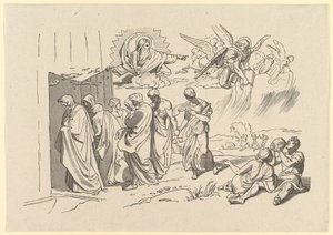Jumala kutsuu Nooan ja hänen perheensä arkkiin, 1827.