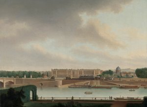 Näkymä Batavian suurlähetystöstä Pariisissa tekijältä Josephus Augustus Knip (signed by artist)