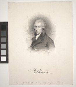 Richard Brinsley Sheridan, kaiverrus W. Read (1824-1837) tekijältä Joshua (after) Reynolds