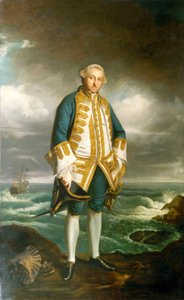 Amiraali Edward Boscawen (1711-1761), noin 1750-60 (öljy kankaalle). tekijältä Joshua Reynolds
