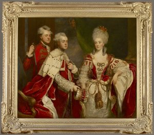George, 2. jaarli Harcourt, hänen vaimonsa Elizabeth ja veljensä William, 1780. tekijältä Joshua Reynolds