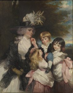 Lady Smith Charlotte Delaval ja hänen lapsensa George Henry, Louisa ja Charlotte, 1787. tekijältä Joshua Reynolds