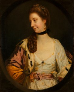 ""Lady Sondes"" Sir Joshua reynoldsin (1732-1792) maalaus - 1764 - Öljy kankaalle Koko 76,4x60,3 cm Museo Lazaro Galdiano, Madrid tekijältä Joshua Reynolds