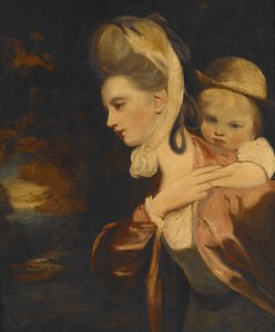 Reppuselässä (Mrs. Payne Gallaway ja lapsi) (kopio) tekijältä Joshua Reynolds