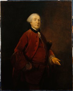 George Ashbyn muotokuva seisomassa, kolme neljäsosaa, yllään takki ja liivi tekijältä Joshua Reynolds
