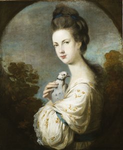 Neiti Juliet Langtonin muotokuva seisomassa, puolipitkä, 1764 tekijältä Joshua Reynolds