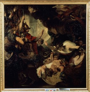 Herkules-lapsi kuristaa käärmeitä, 1786-88 tekijältä Joshua Reynolds
