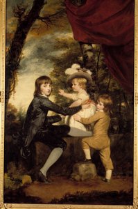 Karitsan lapset. Joshua Reynoldsin (1723-1792) maalaus. 1700-luvulla. Yksityinen kokoelma tekijältä Joshua Reynolds