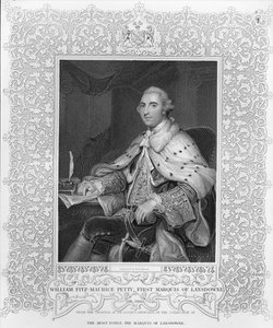 William Fitz-Maurice Petty, Lansdownen ensimmäinen markiisi, kaiverrus H. Robinson tekijältä Joshua Reynolds