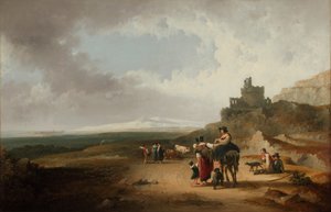 Romanttinen maisema 1835 (Öljy kankaalle)