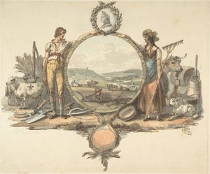 Suunnittelu etukappaleelle, n. 1793. tekijältä Josiah Boydell