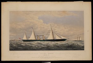 Messrs Dent  Co of China, tämä vedos höyrylaiva Ly-Ee-Moon, Norman Hill, Esqr Commander.... rakennettu Thames Iron Works and Shipbuilding Company, Blackwall...,, n.1860 (litografia, värillinen) tekijältä Josiah Taylor