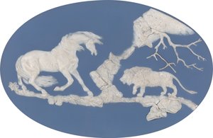 Leijonan peloissaan hevonen Episode A, malli 1780.