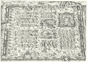 Sotilasleiri 1500-luvulla (kaiverrus)