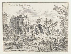 Leuvenin linna, 1675 (kynä ja muste paperille)