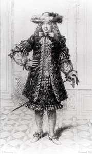 Moliere (1622-73), kaiverrus B. Damman tekijältä Jouaust Jouaust