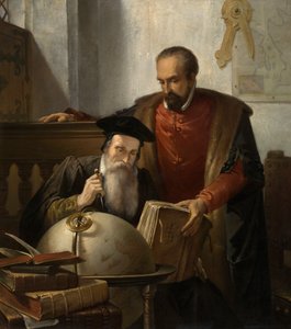 Mercator ja Ortelius (öljy kankaalle) tekijältä Jozef (1816 88) Bellemans