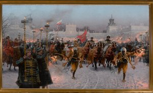 John III Sobieskin ja Marysienkan lähtö Wilanówista, 1897.