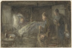 "Sairas naapuri" tekijältä Jozef Israëls