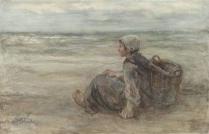 Kalastajatyttö rannalla