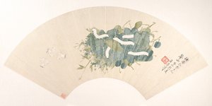 Silkkitoukka, päivätty 1859. tekijältä Ju Chao