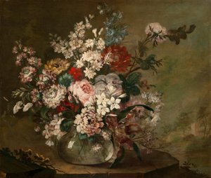 Asetelma kukkien kanssa maljakossa, n. 1780-1790