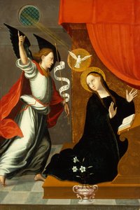 The Annunciation (öljy paneelille)