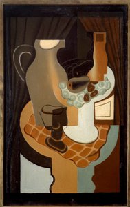 Broc ja kompotti. Juan Grisin (1887-1927) maalaus tekijältä Juan Gris