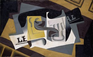 Lasi ja sanomalehti tekijältä Juan Gris