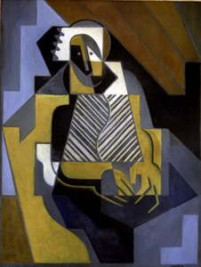 Istuva nainen, n. 1915-20 (öljy kankaalle) tekijältä Juan Gris