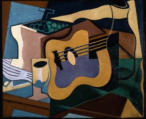 Asetelma kitaran kanssa, loka-marraskuu 1920 (öljy kankaalle) tekijältä Juan Gris