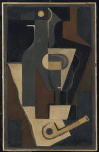 Asetelma Piipen kanssa, 1918 tekijältä Juan Gris