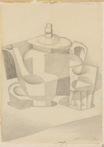 Asetelma teekannulla; Nature morte a la theiere, 1916 tekijältä Juan Gris