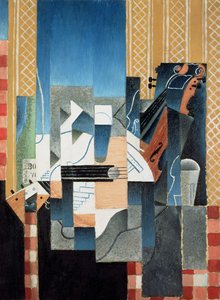 Asetelma viulun ja kitaran kanssa tekijältä Juan Gris