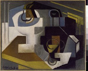 Asetelma hedelmäkulholla - Juan Grisin (1887-1927) maalaus tekijältä Juan Gris