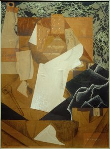Asetelma viinirypäleillä tekijältä Juan Gris