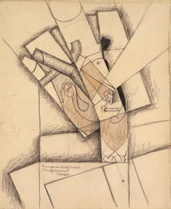 The Smoker, 1913 (hiili, väriliitu ja pesuvesi paperille).