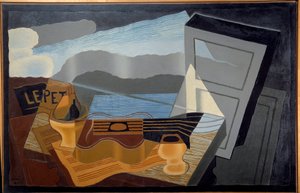 Näkymä lahdelle. Juan Grisin (1887-1927) maalaus Ec. Esp. tekijältä Juan Gris