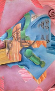 Violon et verre (Nature morte) tekijältä Juan Gris
