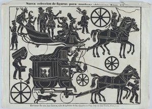 Arkki 13 kiinalaisten varjonukkejen hahmoja, 1859. tekijältä Juan Llorens