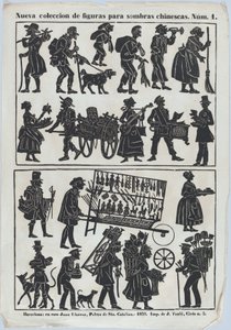 Arkki 1 kiinalaisten varjonukkejen kuvioista, 1859.