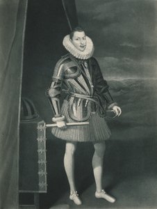 Filippus III haarniskassa, 1605, 1904 tekijältä Juan Pantoja de la Cruz